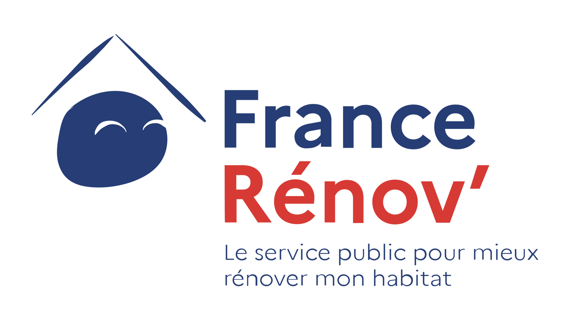 A logo for france renov ' le service public pour mieux renover mon habitat