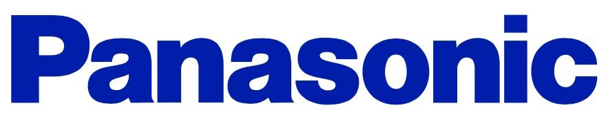 Un logo Panasonic bleu sur fond blanc