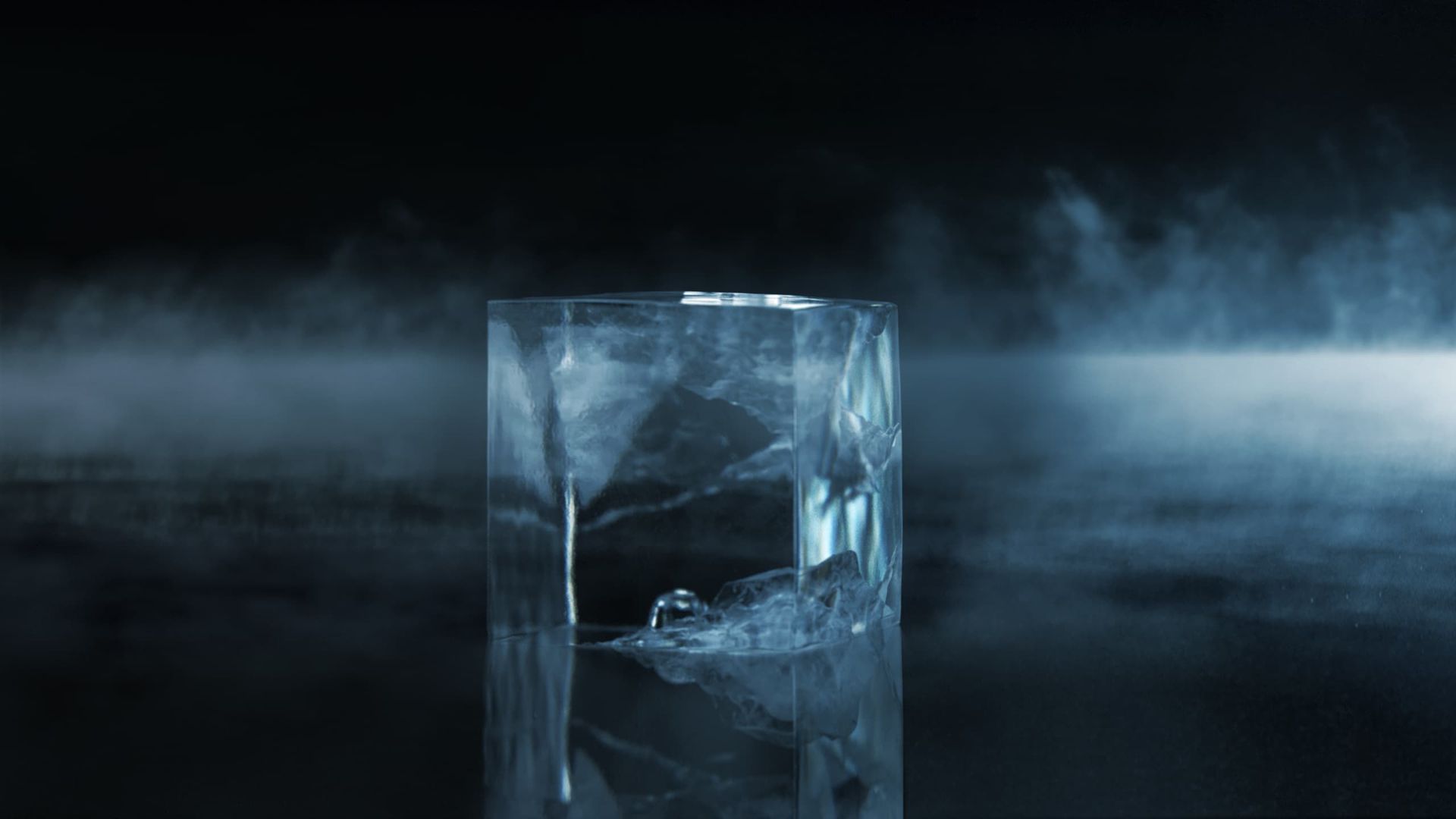 A Glass Filled With Ice Cubes And Smoke Coming Out Of It — Eureka Water & Filtration In Mount St John, QLD