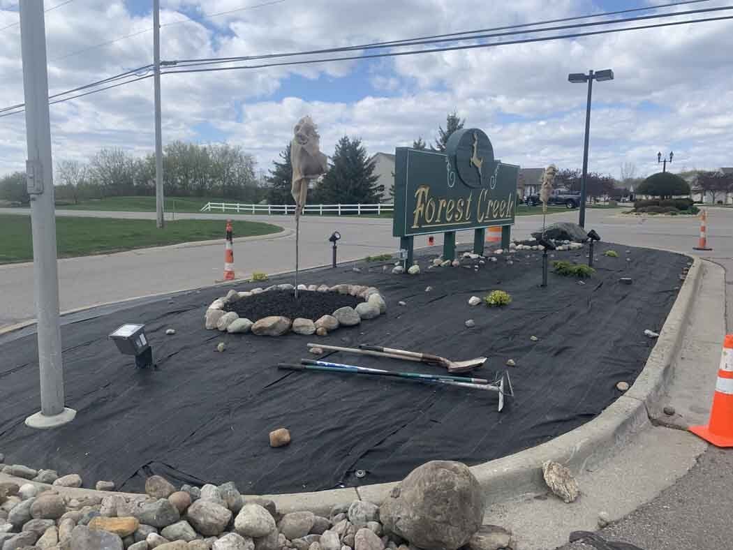 Mulch and Rock Installation