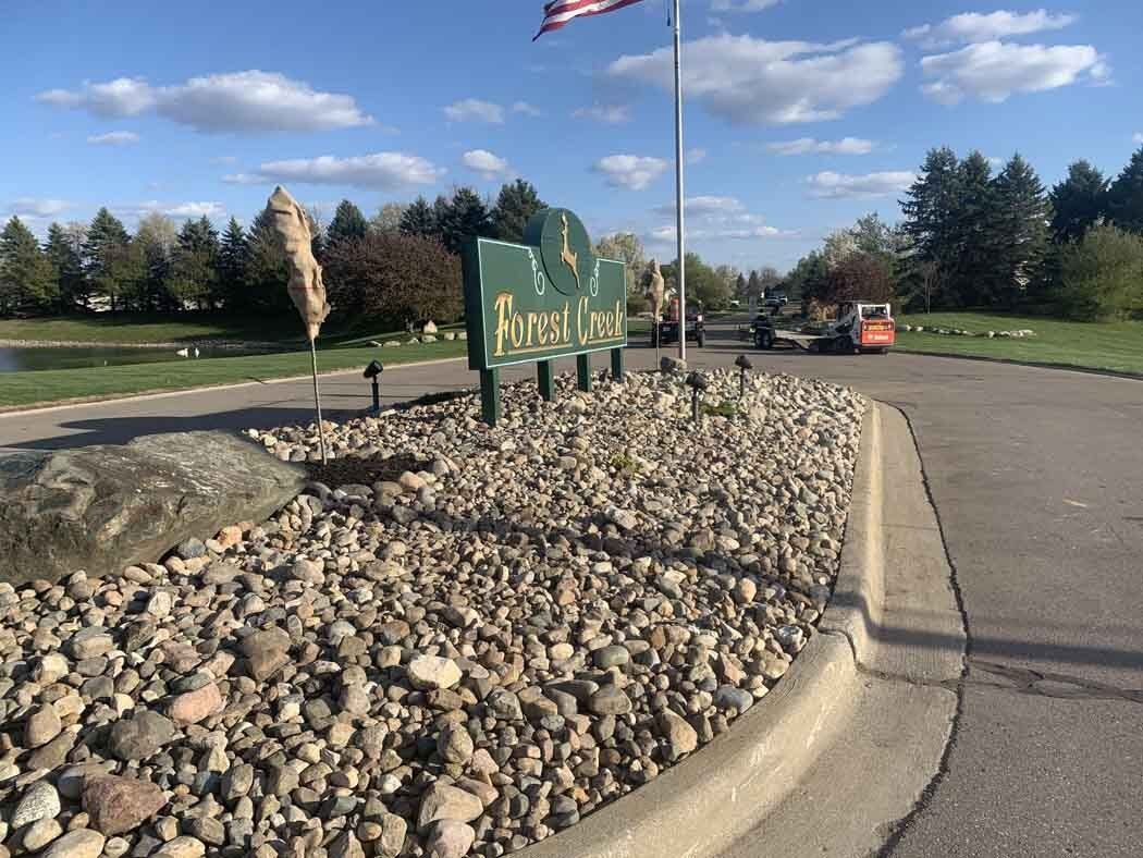 Mulch and Rock Installation