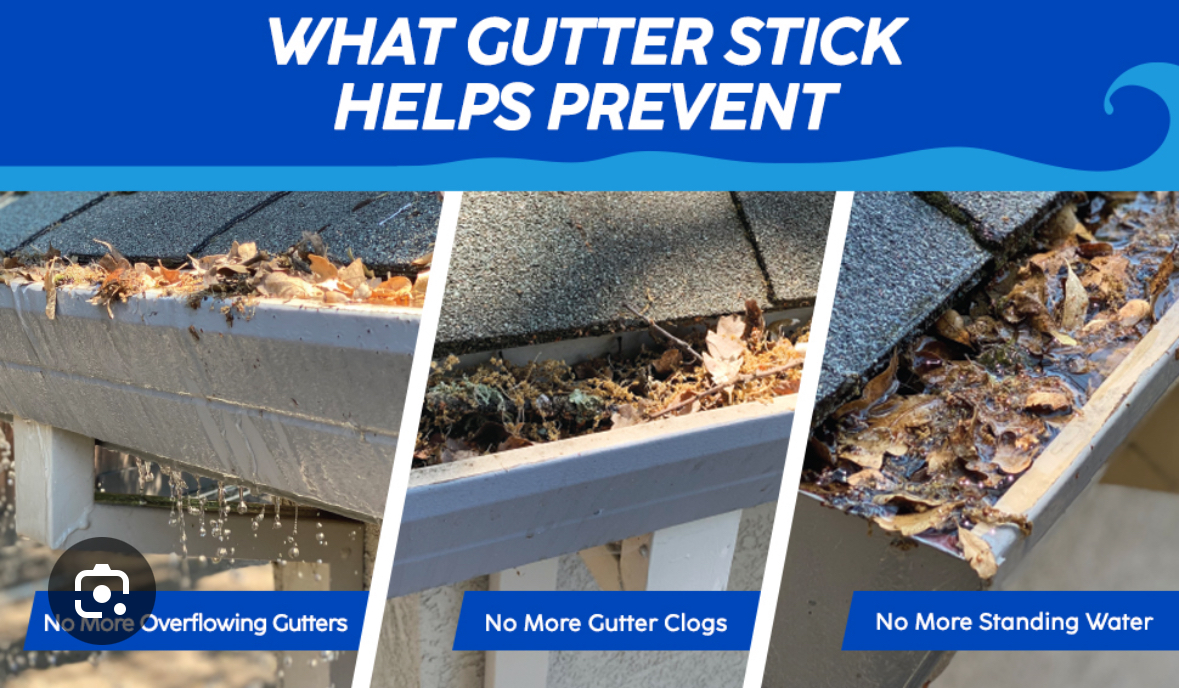 gutters, gutter cleaning, gutter brightening, leaf removal, gutter stick, clogged gutters, clogged downspouts