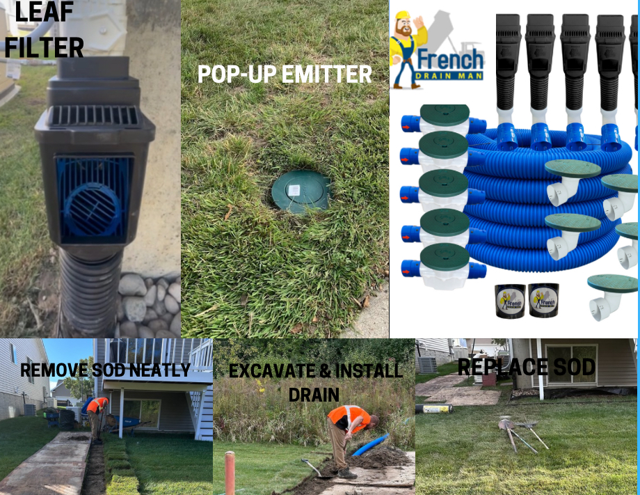 french drain main pipe,basins, pop ups
