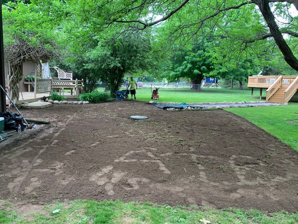 Lawn Regrading and Sod Installation