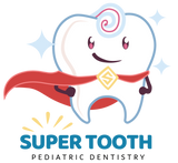 Super Tooth Pediatric Dentistry Logo | Animated Super Hero Tooth | Top Pediatric Dentist E Norriton PA