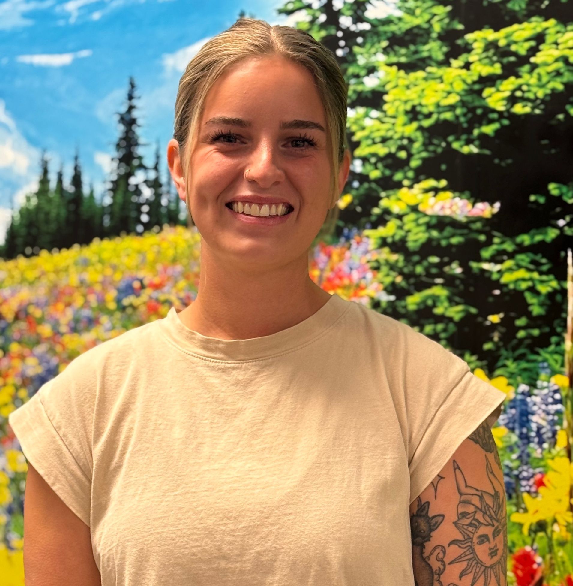A silhouette of a woman without a face on a white background.