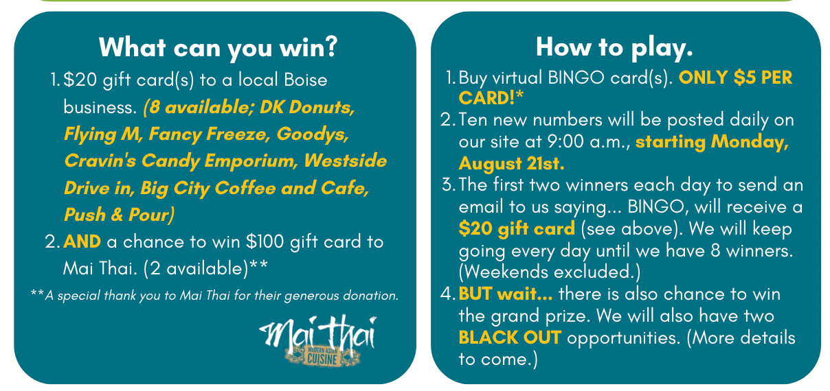 A poster that says what can you win and how to play