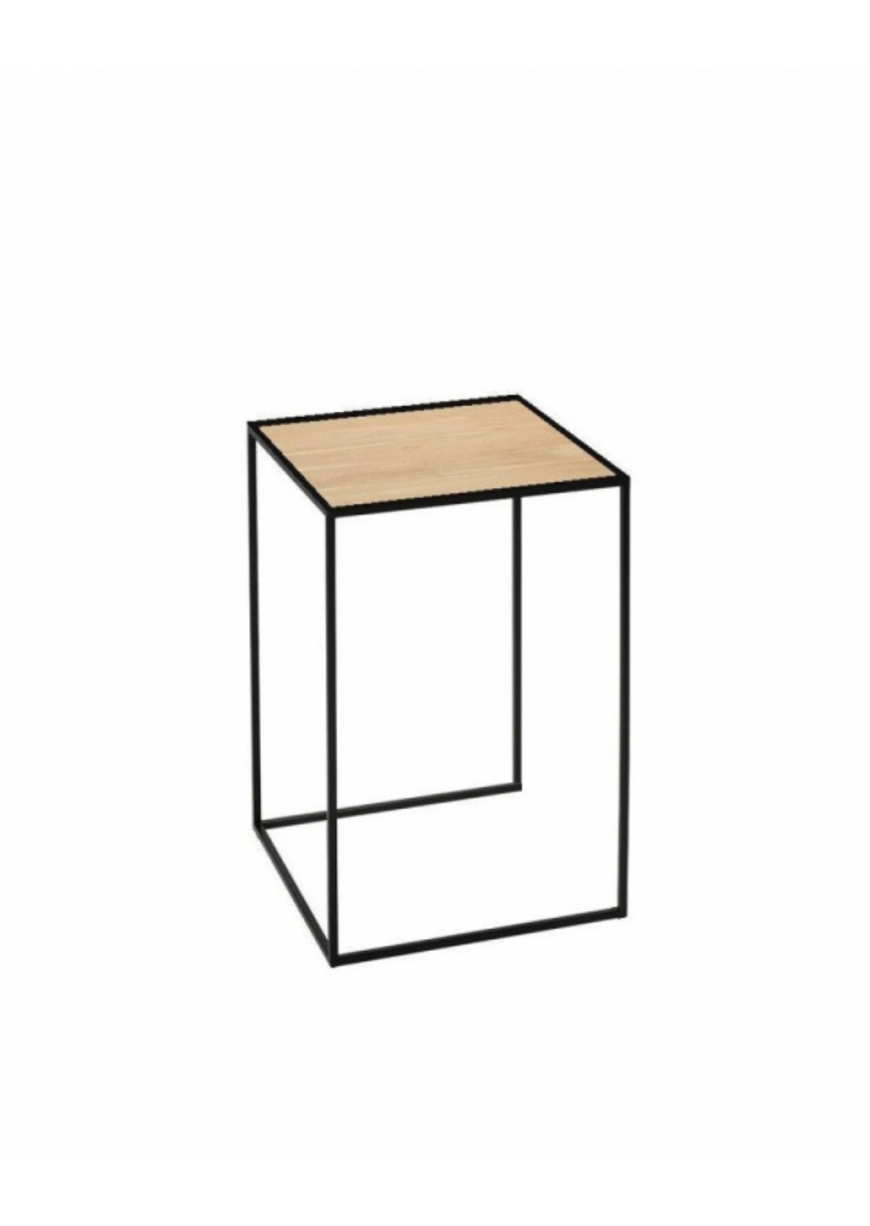 Receptietafel zwart met eiken blad