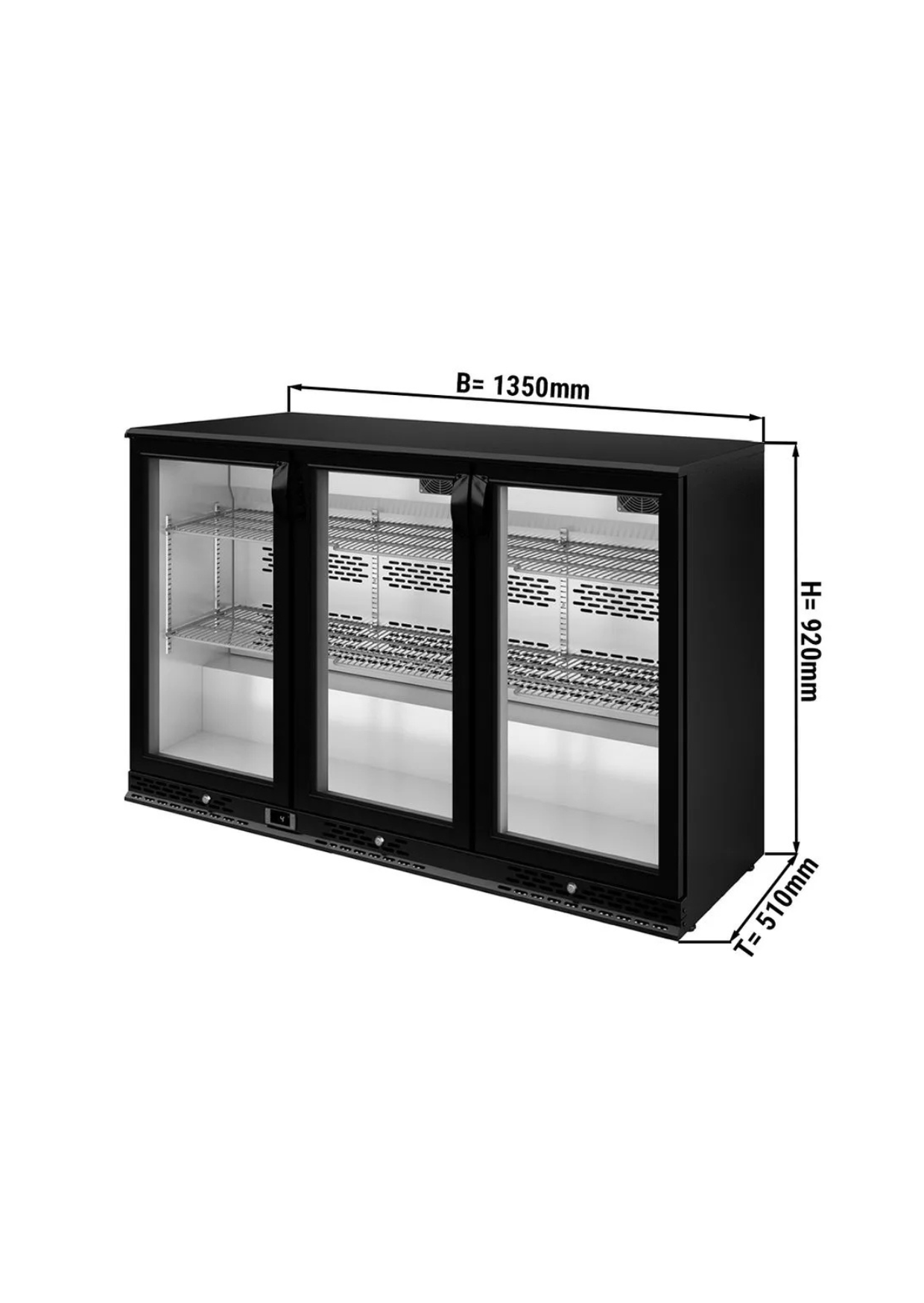 Flessenfrigo laag (3 deuren)