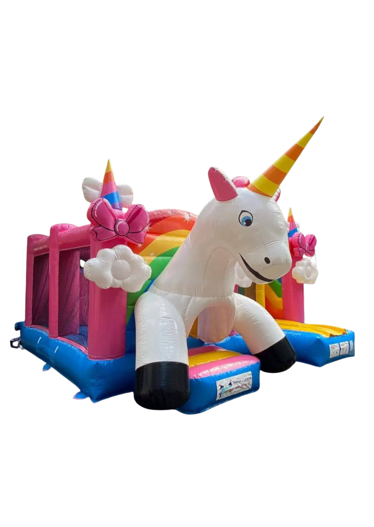 Springkasteel Unicorn met Glijbaan