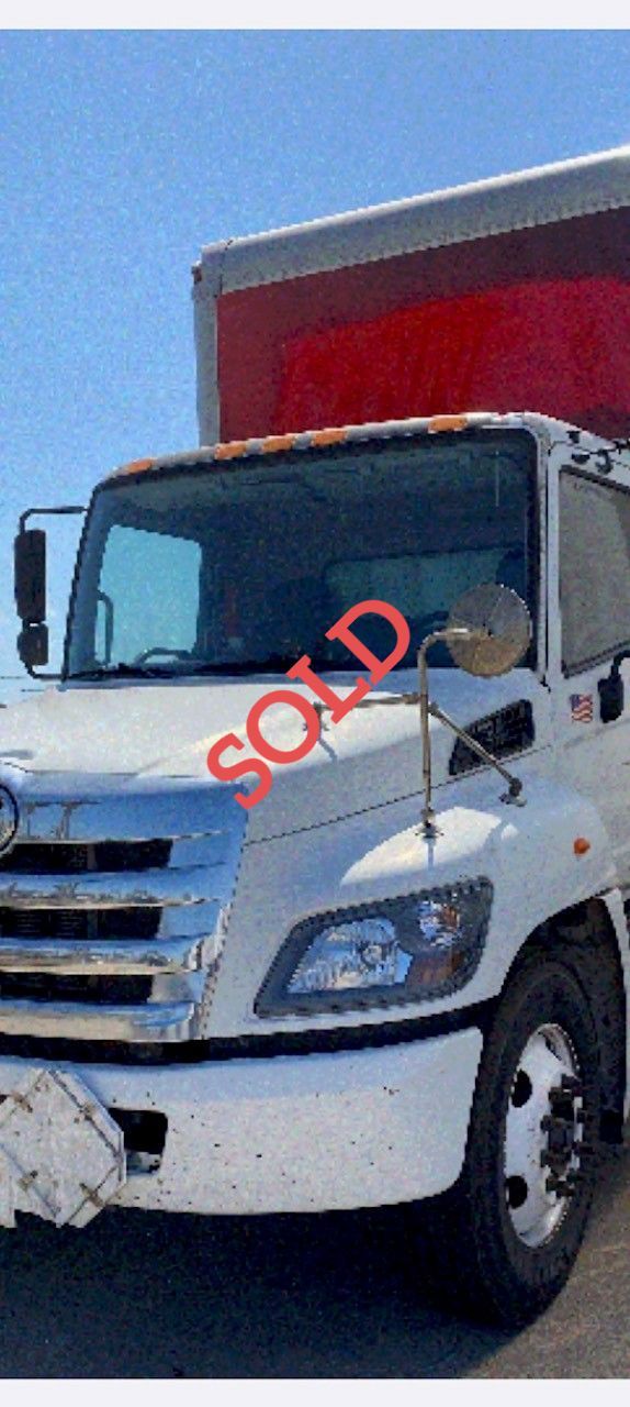 White box truck with a 