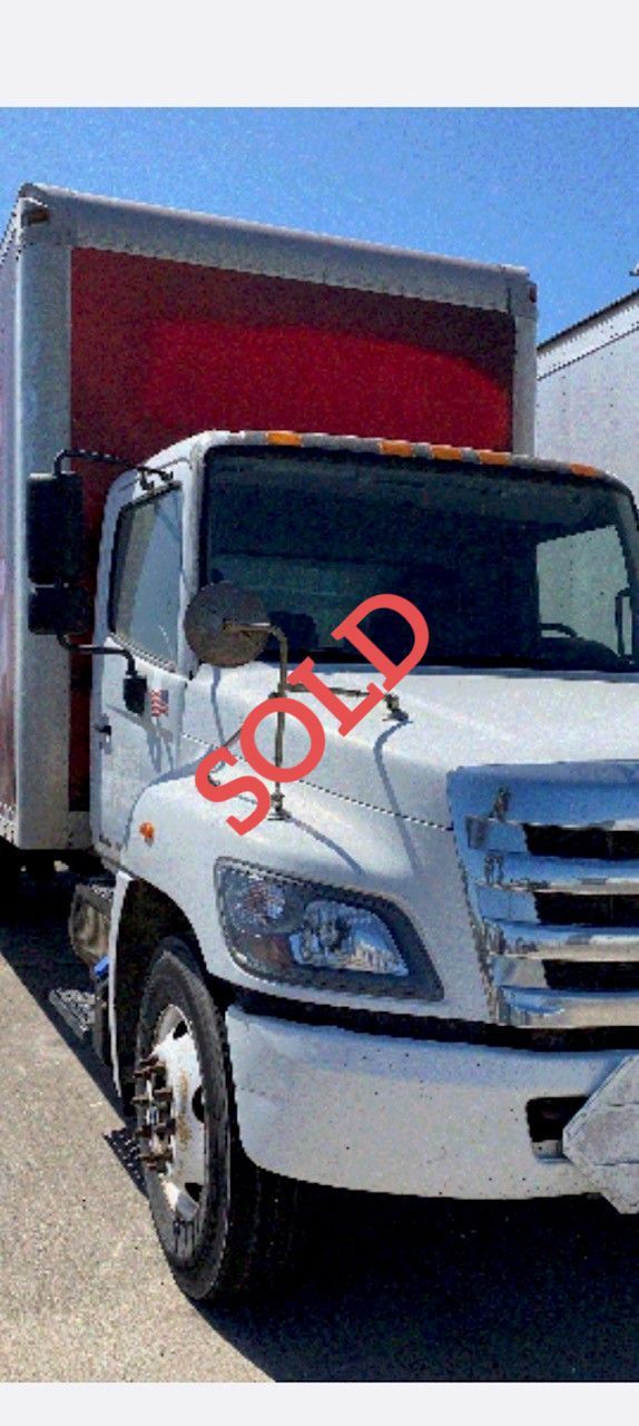 White box truck with 