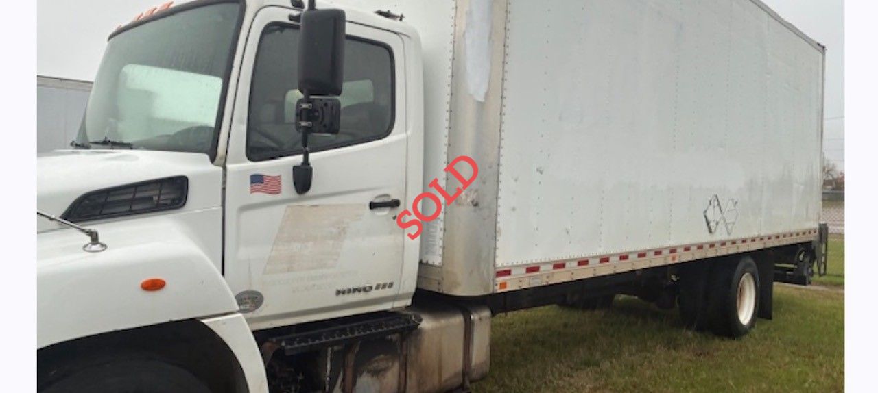 White box truck with 