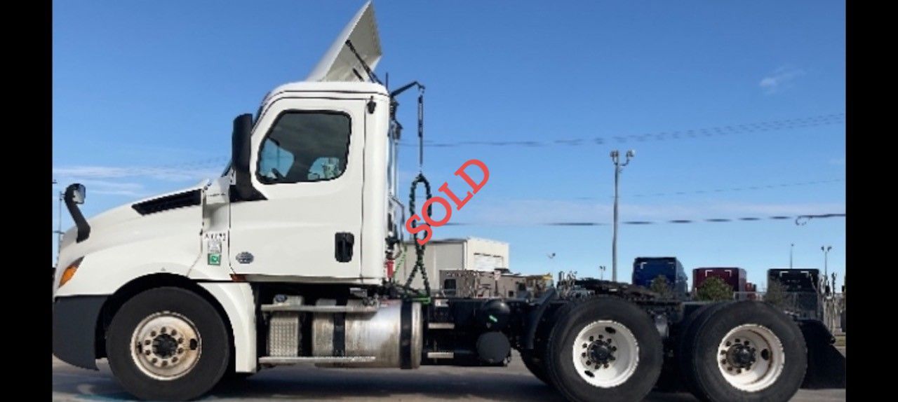 White semi-truck with 