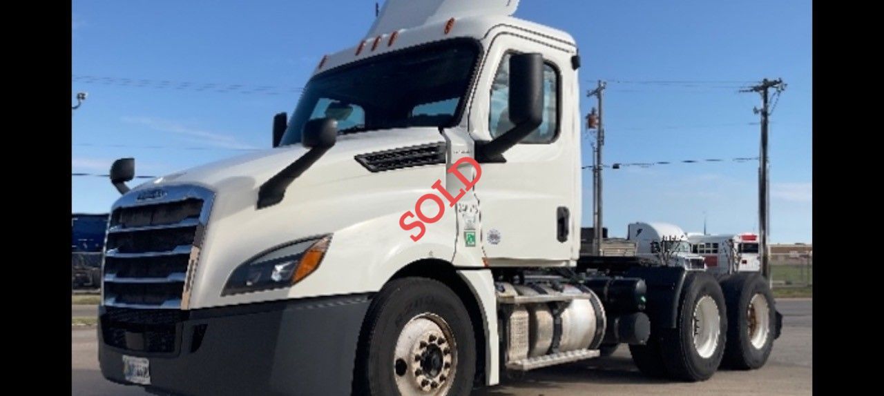 White semi-truck with 