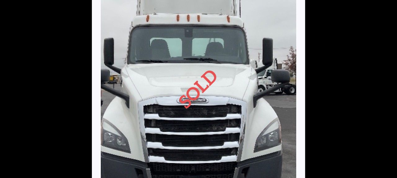 White semi-truck with 