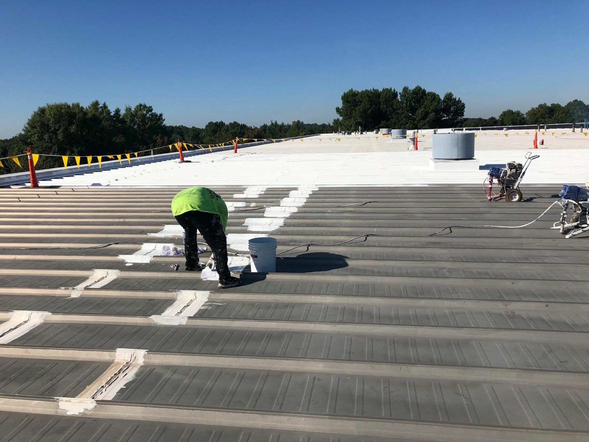 Roof Repair In Progress — Warren, OH — Adrianna Construction & Roofing