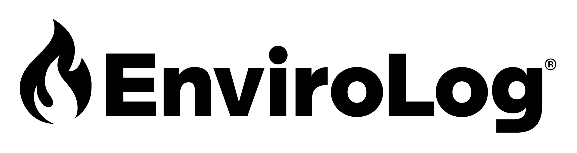 The black EnviroLog registered logo with a stylized flame icon to the left of the text.
