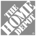 Home Depot logo: white text on a slanted gray square.