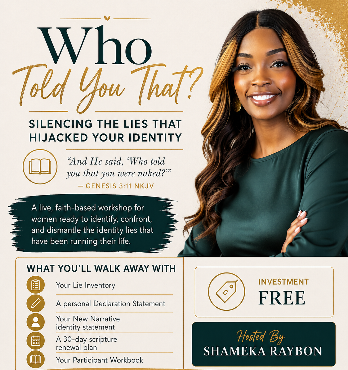 Who Told You That? Silencing the Lies That Hijacked Your Identity Workshop