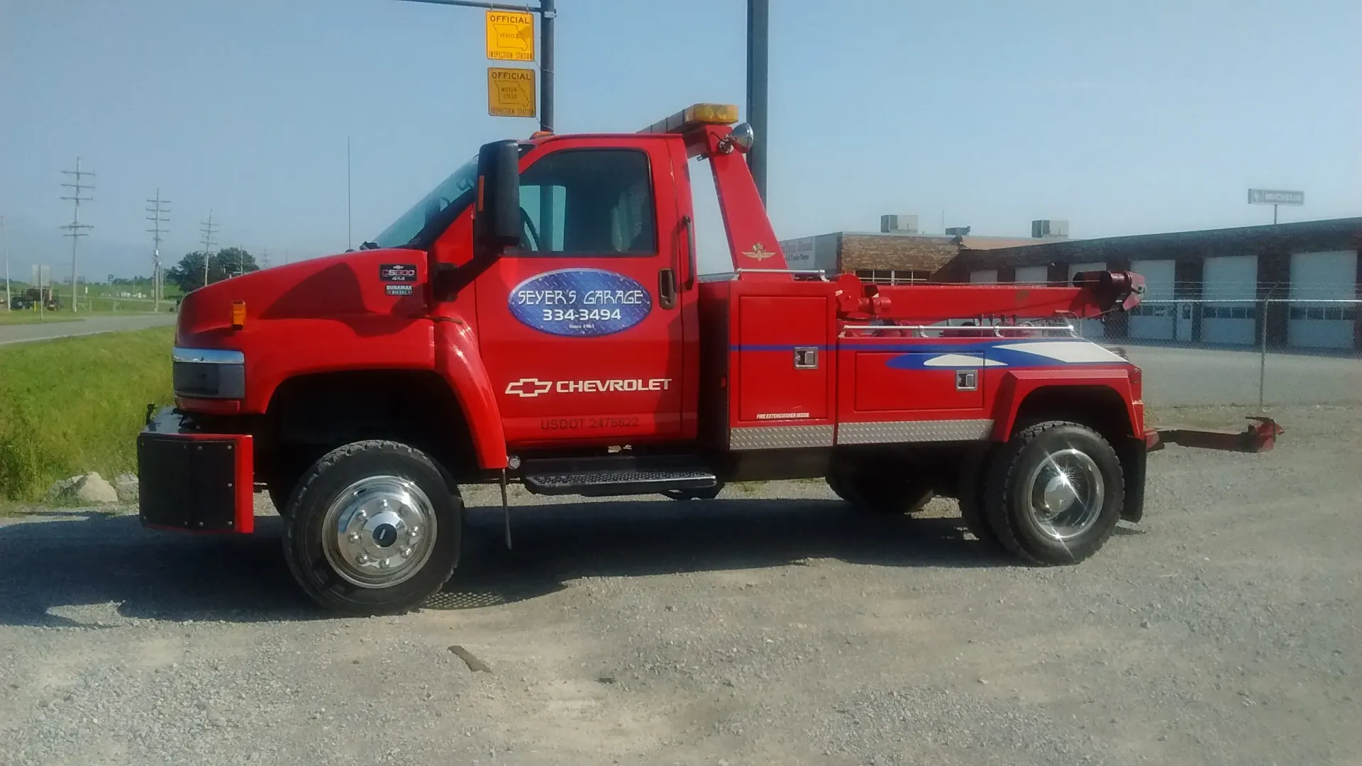 big red truck | Seyer Garage