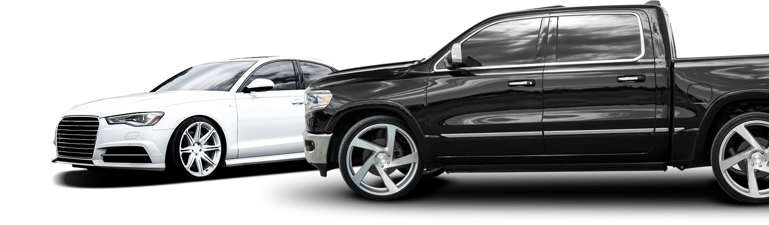 white car black truck | Seyer Garage