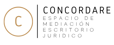 Se muestra un logotipo de concordare estudio de abogados sobre un fondo blanco.