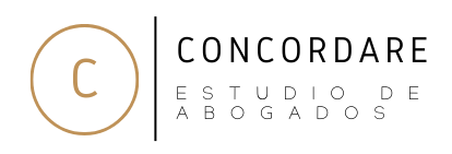 Se muestra un logotipo de concordare estudio de abogados sobre un fondo blanco.
