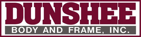 DUNSHEE Body and Frame, Inc. logo in maroon and gray text