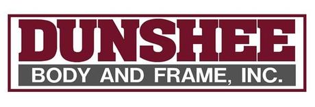 DUNSHEE Body and Frame, Inc. logo in maroon and gray text