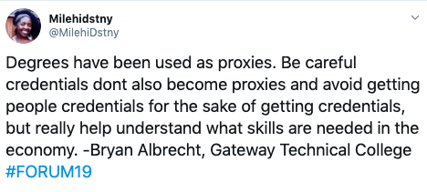 A tweet from bryan albrecht , gateway technical college