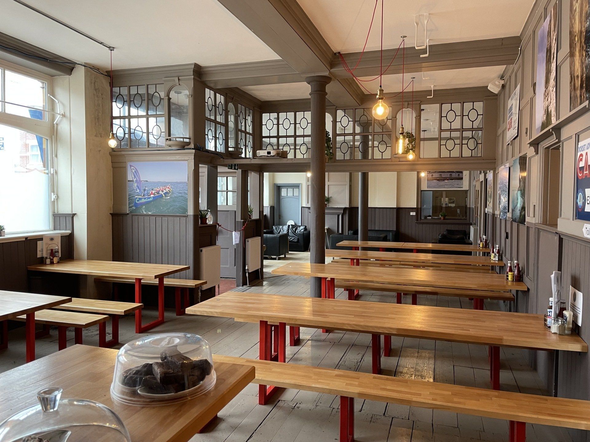 Inside picture of Cafe with tables