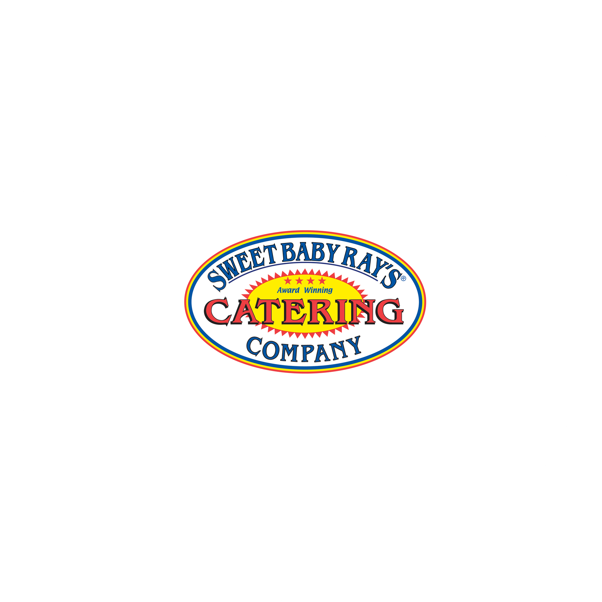 A sweet baby ray 's catering company logo on a white background