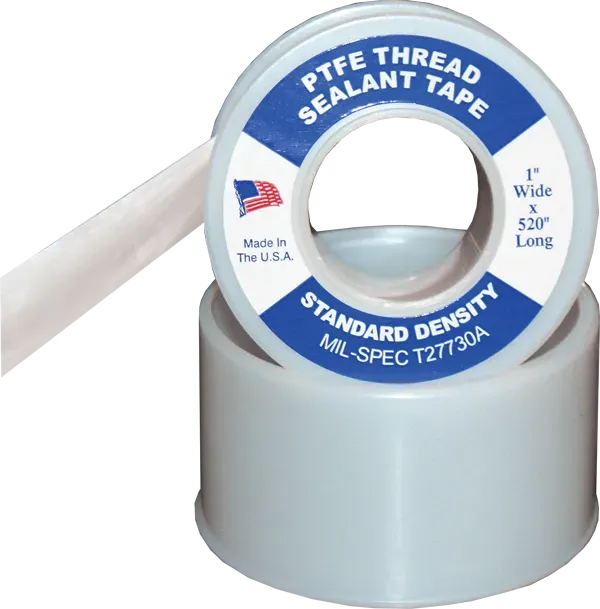 Two rolls of ptfe thread sealant tape made in the usa