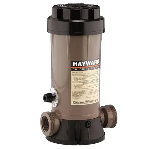 A hayward chlorine feeder is shown on a white background.