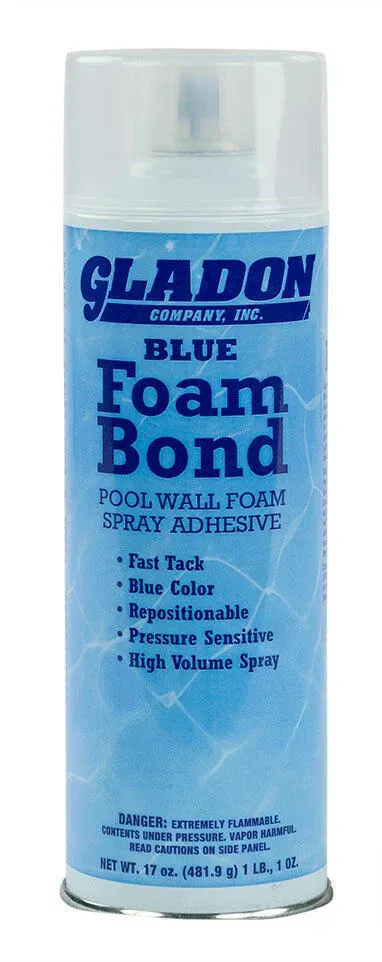 A can of blue foam bond spray adhesive