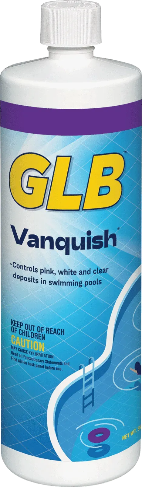 A bottle of glb vanquish is shown on a white background.