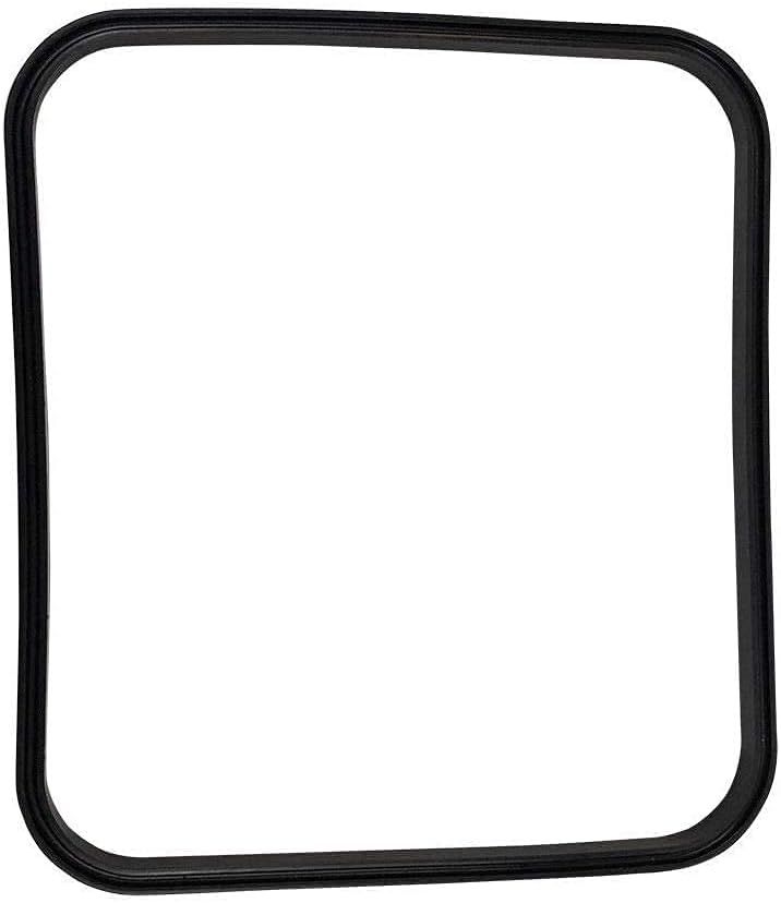 A black square rubber gasket on a white background.