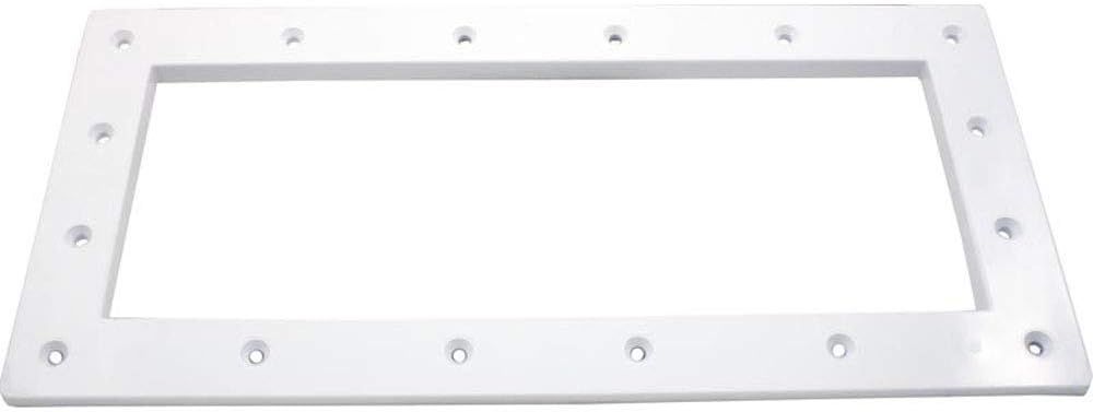 A white frame with holes in it on a white background.