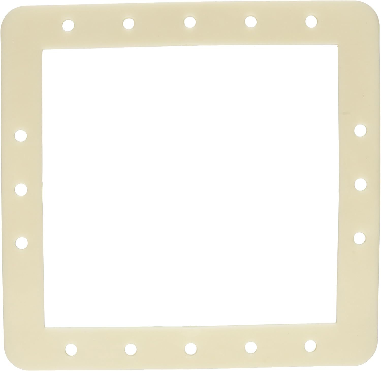 A white square frame with holes in it on a white background.