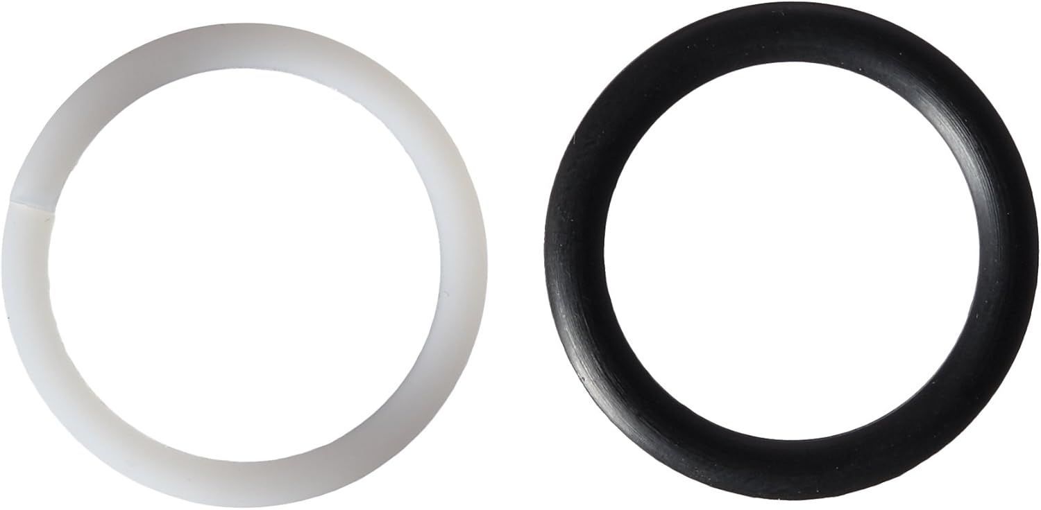 A white ring and a black ring on a white background
