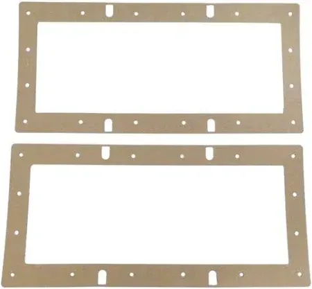 A pair of rubber gaskets with holes in them on a white background.