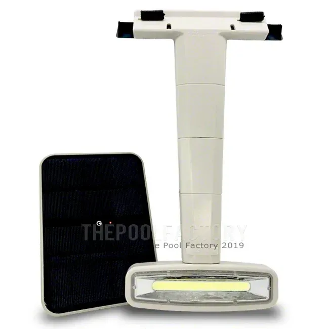 A white t-shaped device that says thepool factory on it