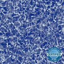 A close up of a certified swimming pool liner.