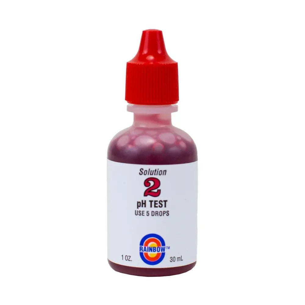 A bottle of solution 2 ph test use 5 drops