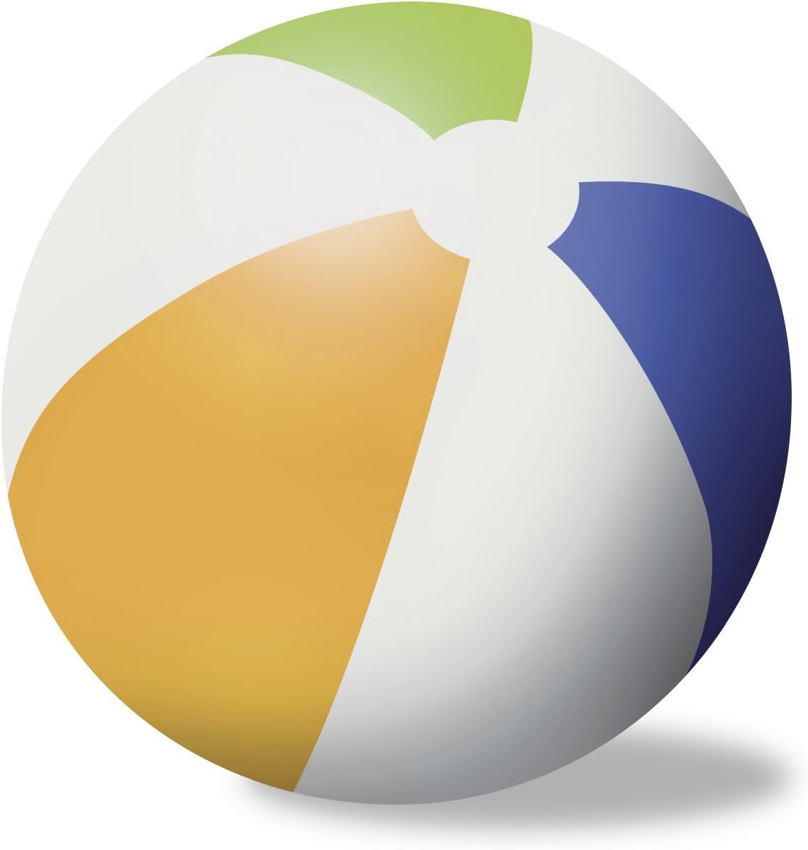 A colorful beach ball on a white background