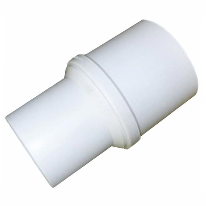 A close up of a white pipe on a white background