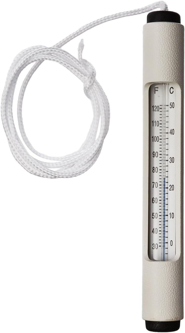 A white thermometer with a white cord attached to it