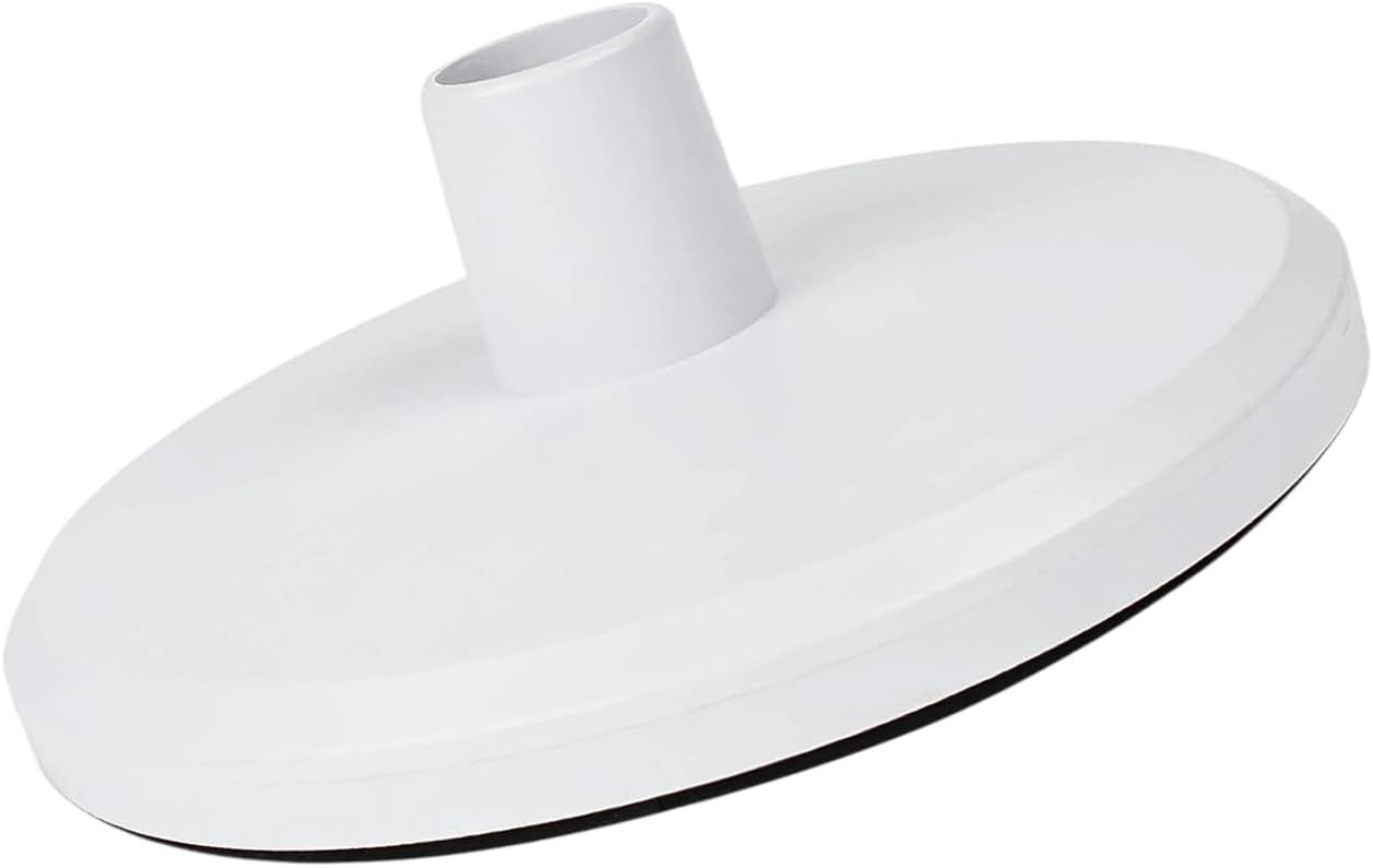 A white circle with a hole in the middle on a white background