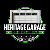 heritage garage door service and repair business logo